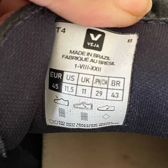 Veja Men’s SDU B-MESH BLACK WHITE shoes. 11.5. GUC. - Picture 7 of 14